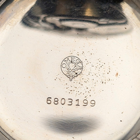 Circa 1915 Antique Omega Pocket Watch Diameter 53mm Railroad Watch Alloy Case In Good Working Condition